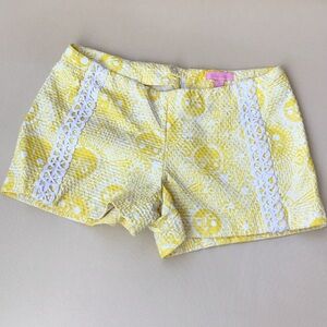 Lilly Pulitzer Sunny Yellow Lace Accent Shorts